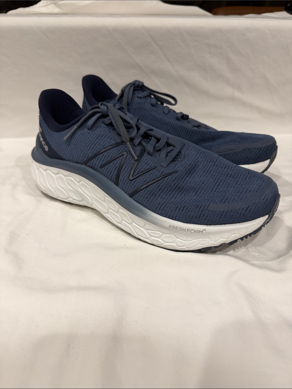 New Balance Men's Navy and White Fresh Foam Running Shoes